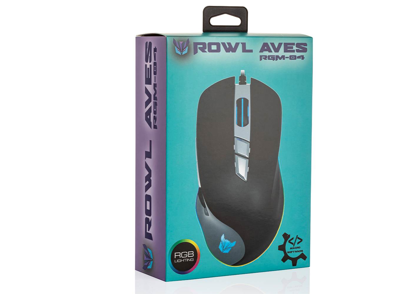 Rowl RGM-04 AVES USB Siyah RGB Aydınlatmalı 7200DPI Makrolu Gaming Oyuncu Mouse
